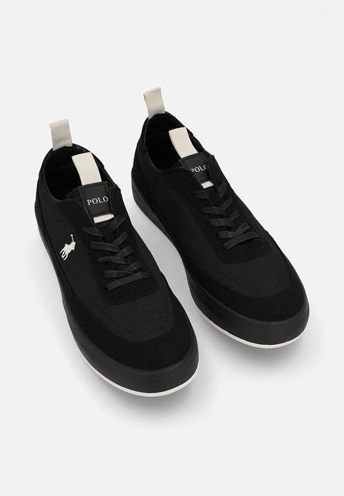 POLO - Textured court sneaker - black