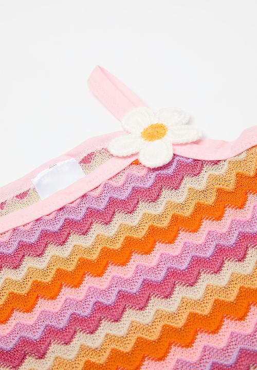 Pop Candy - Spaghetti strap top & skirt set - multi