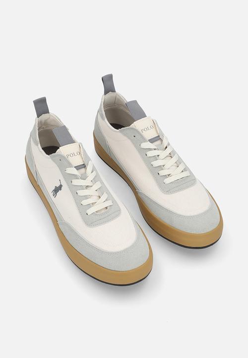 POLO - Textured court sneaker - off white