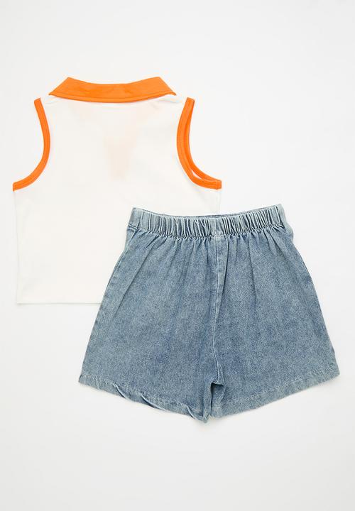 Pop Candy - Sleeveless golfer & skort set - multi