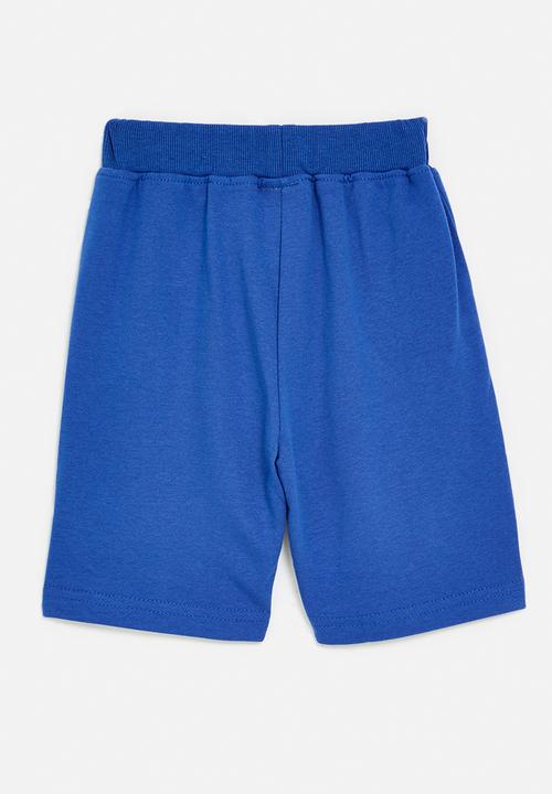 Pop Candy - Embroidery pelican shorts - royal blue