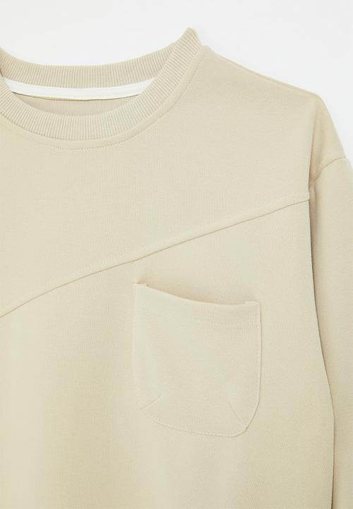 Pop Candy - Sweat top with patch pocket - beige