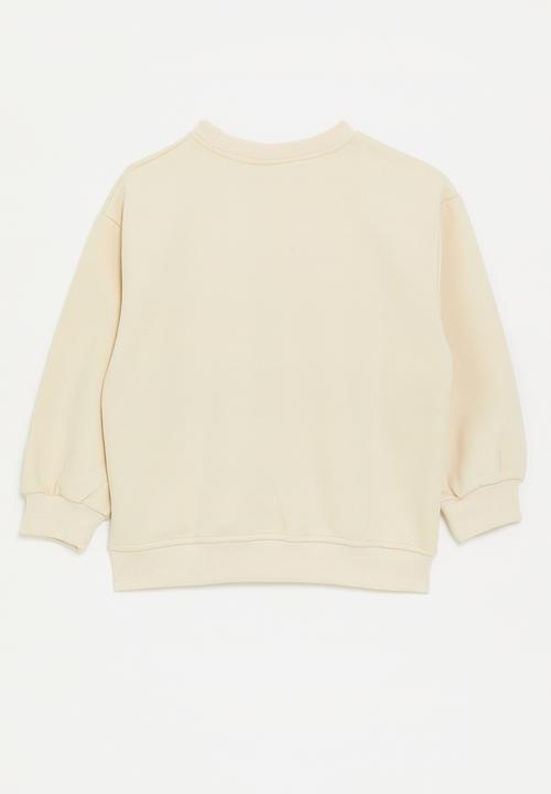 Pop Candy - Bow décor sweatshirt - neutral/brown gingham