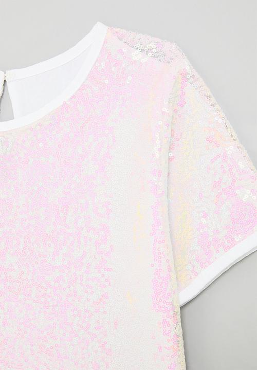 Pop Candy - Short sleeve occasion dress - multi ombre/lumo sequins