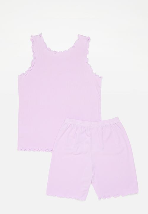 Pop Candy - Vest & shorts pj set - lavender