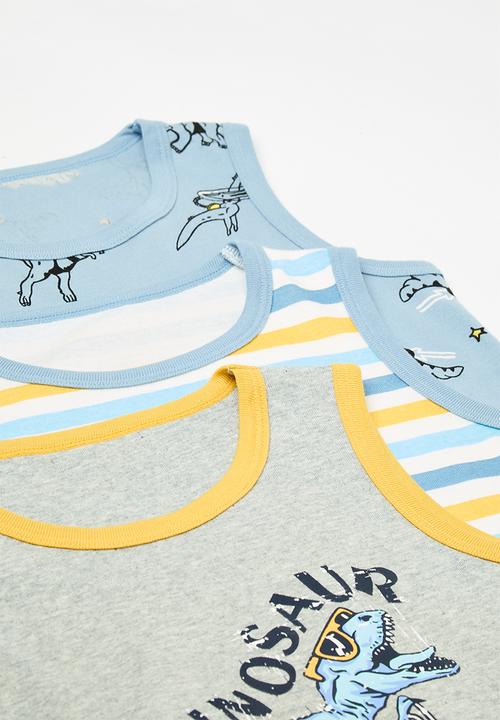 Pop Candy - 3 pack vests - multi/biker dino/stripes