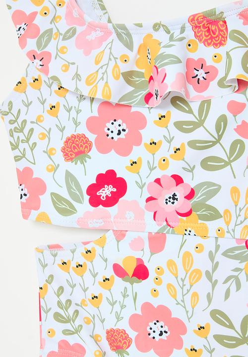 Pop Candy - Floral swumsuit - white multi