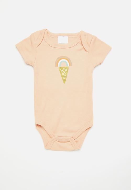 Pop Candy - Tee & dungaree dress with headband - multi
