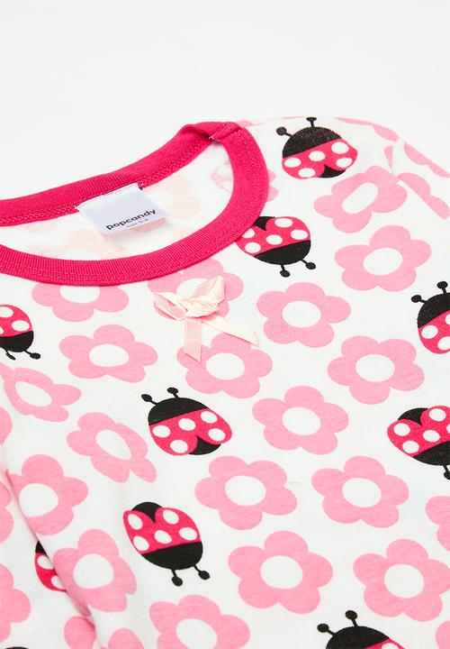 Pop Candy - Printed pj set - white/pink/ladybugs