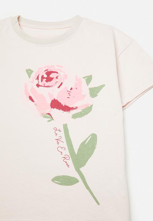 Pop Candy - Floral tee & short set - pink