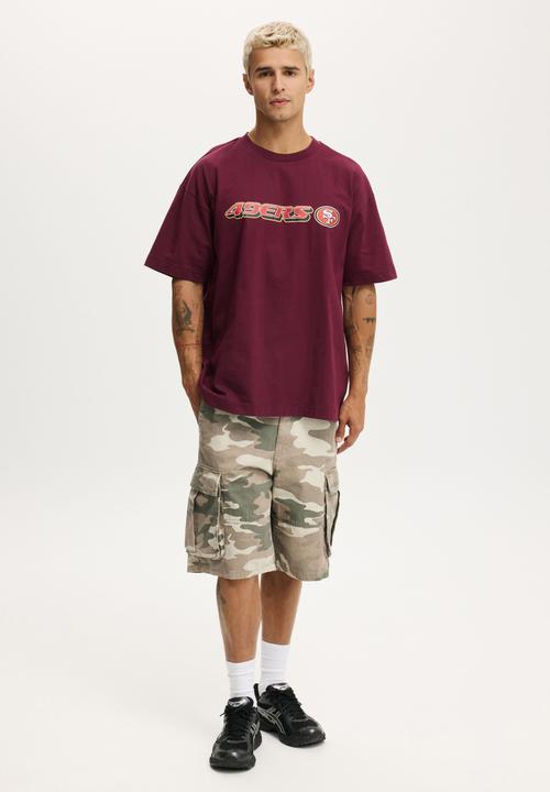 Cotton On - Box Fit Nfl T-shirt - Lcn Nfl Velvet Plum - San Francisco 49Ers - O