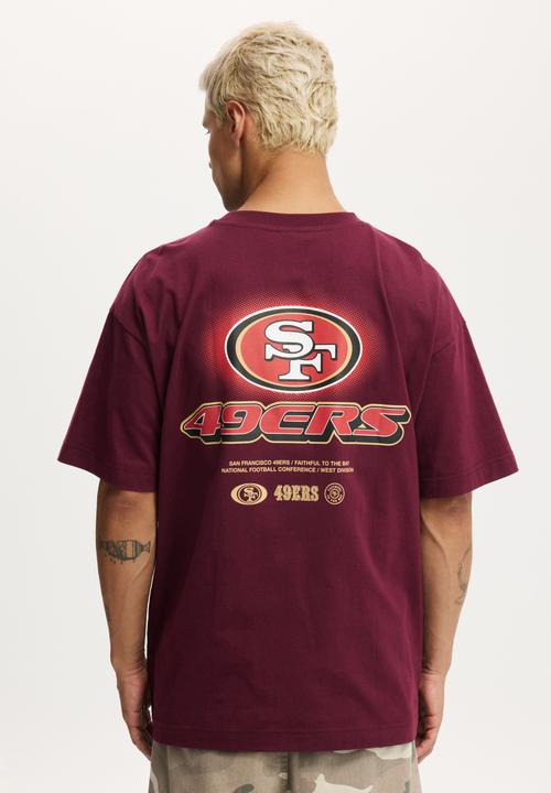 Cotton On - Box Fit Nfl T-shirt - Lcn Nfl Velvet Plum - San Francisco 49Ers - O