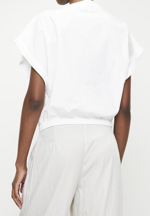 Superbalist - Grown on short sleeve notch neck shirt - white