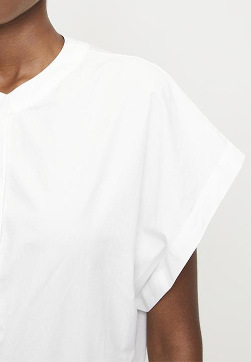 Superbalist - Grown on short sleeve notch neck shirt - white