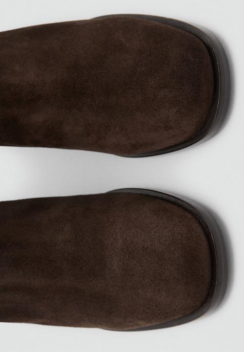 MANGO - Gallery suede boot - dark brown
