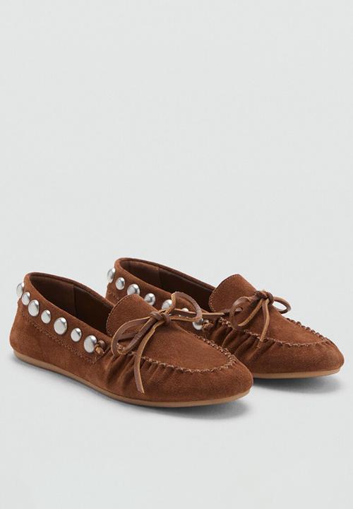 MANGO - Fiorito suede loafer - medium brown