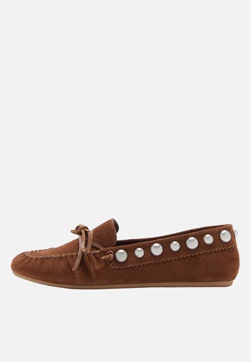 MANGO - Fiorito suede loafer - medium brown