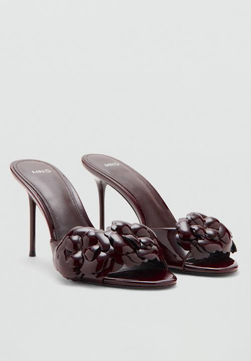 MANGO - Flora heel - dark brown