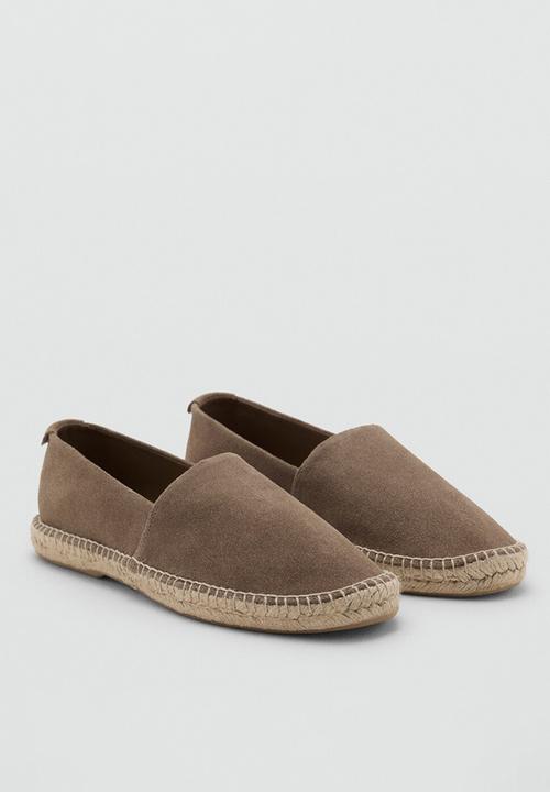 MANGO - Yute leather espadrille - medium brown