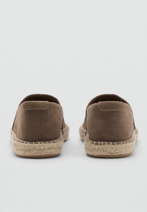 MANGO - Yute leather espadrille - medium brown