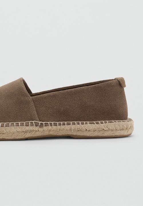 MANGO - Yute leather espadrille - medium brown