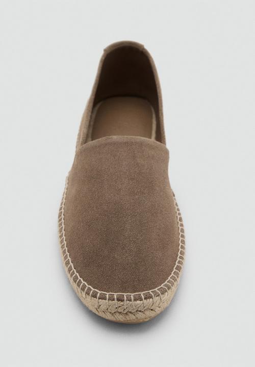 MANGO - Yute leather espadrille - medium brown