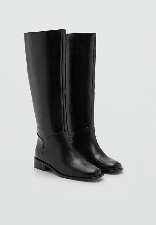 MANGO - Paty leather boot - black