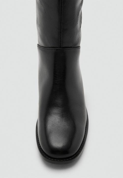MANGO - Paty leather boot - black