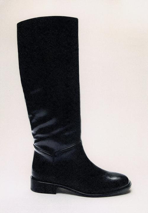 MANGO - Paty leather boot - black
