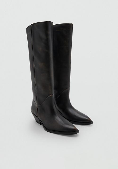 MANGO - Kami leather boot - brown