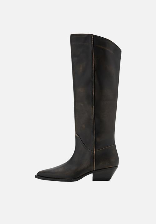 MANGO - Kami leather boot - brown