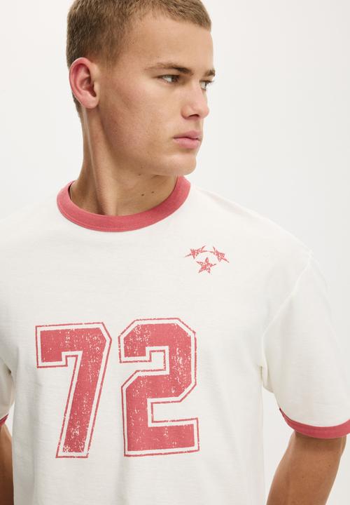 Cotton On - Cropped Fit Graphic T-shirt - Vintage White/72 Star