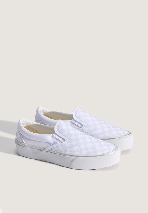 Vans - White - SLV - METALLIC CHECKRBRD SILVER