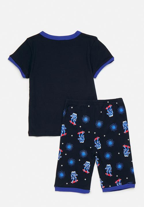 Pop Candy - Tee & shirts pj set - black/blue/astronaut