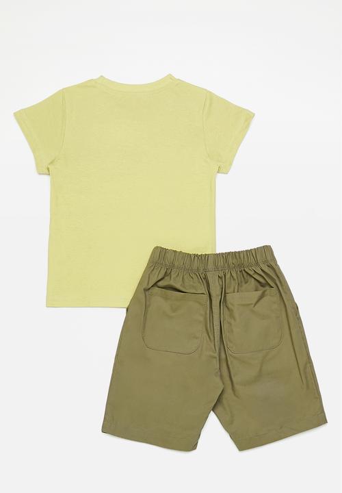 Pop Candy - Trucks graphic tee with shorts - green
