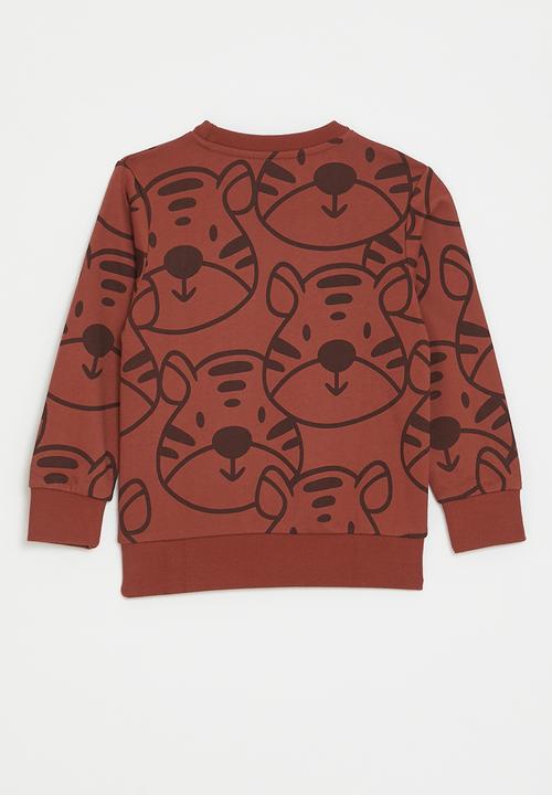 Pop Candy - Printed sweatshirt - red brown/tiger