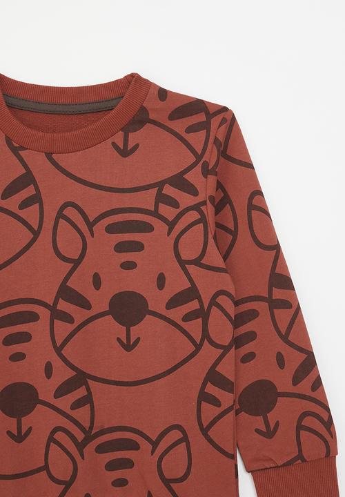 Pop Candy - Printed sweatshirt - red brown/tiger