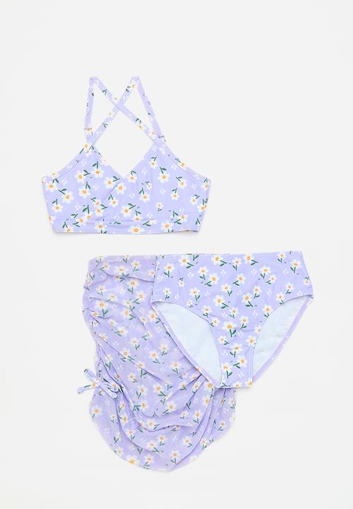 Pop Candy - 3 Piece bikini set - lavender/floral