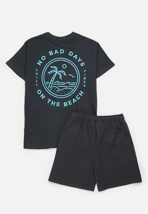 Pop Candy - Tee & shorts set - charcoal