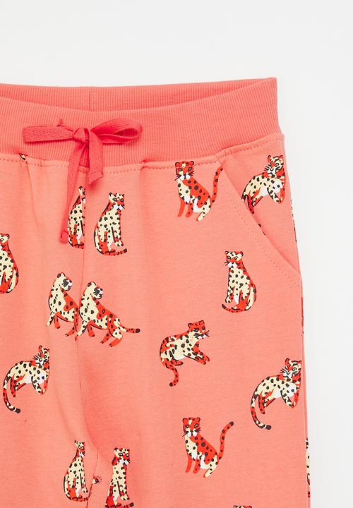 Pop Candy - Printed jogger - orange cheetah cub