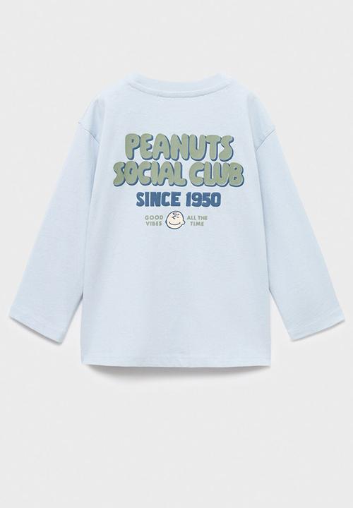 MANGO - T-shirt snsocial - light pastel blue