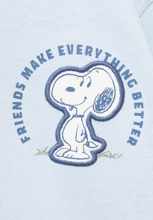 MANGO - T-shirt snsocial - light pastel blue