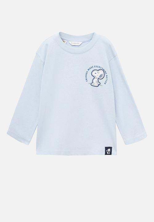 MANGO - T-shirt snsocial - light pastel blue