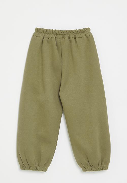 Pop Candy - Cuffed jogger pants - olive green