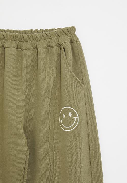 Pop Candy - Cuffed jogger pants - olive green
