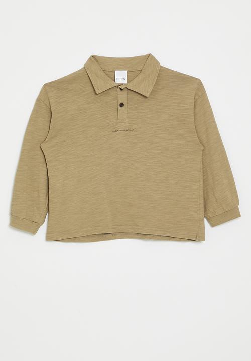 Pop Candy - Henley-style melange sweater - brown/under the capacity of