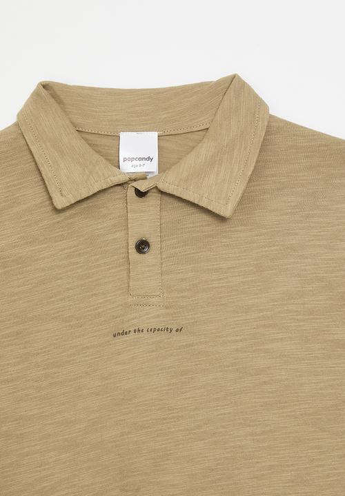 Pop Candy - Henley-style melange sweater - brown/under the capacity of
