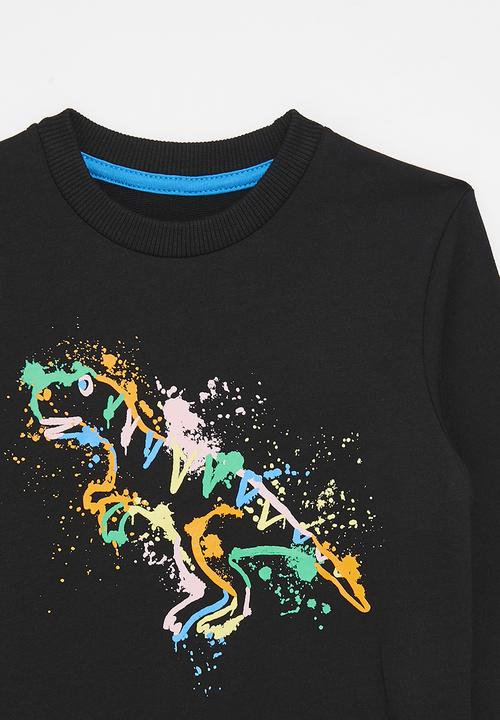 Pop Candy - Printed sweatshirt - black/artsy dino