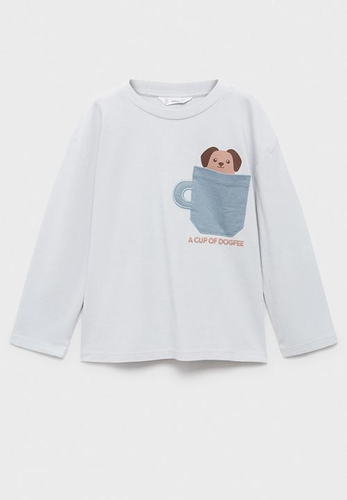 MANGO - T-shirt anicup - light pastel blue