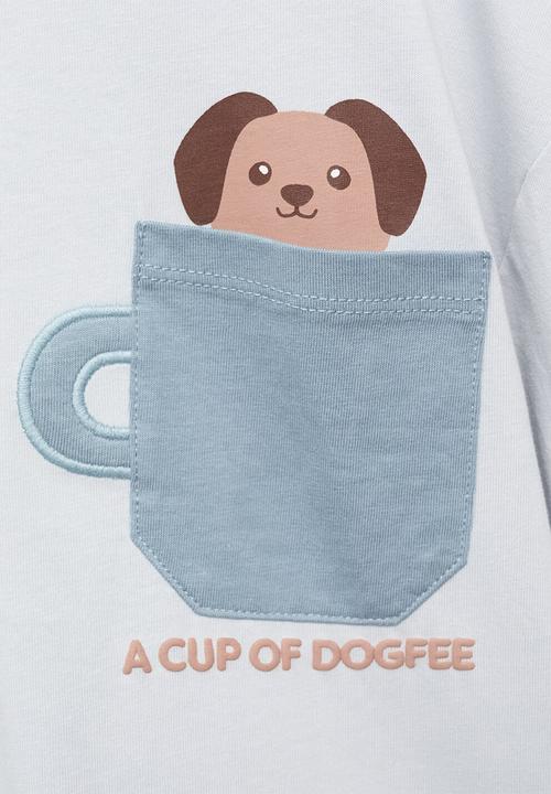 MANGO - T-shirt anicup - light pastel blue